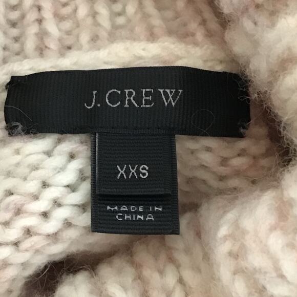 J. Crew Chunky Knit Wool Mohair Crop Turtleneck Relaxed Fit Sweater sz XXS - Picture 7 of 11